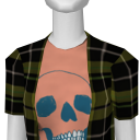 Avatar Plaid overshirt with skull tee