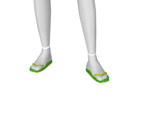 Avatar Glittery green flip flops