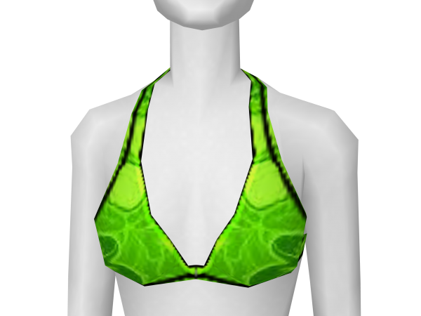 Avatar Green hawaiian bikini top