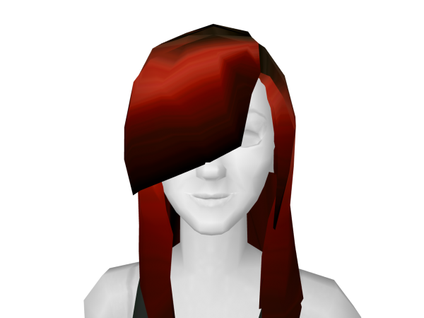 Avatar Black hair with red and orange parts