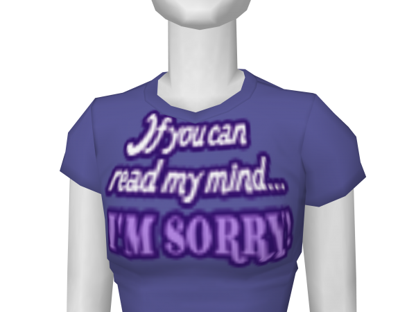 Avatar "if you can read my mind...i'm sorry!" (word art design)