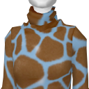 Avatar Nausea's blue giraffe print pocketed sweater
