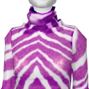Avatar Nausea's purple zebra pocketed sweater