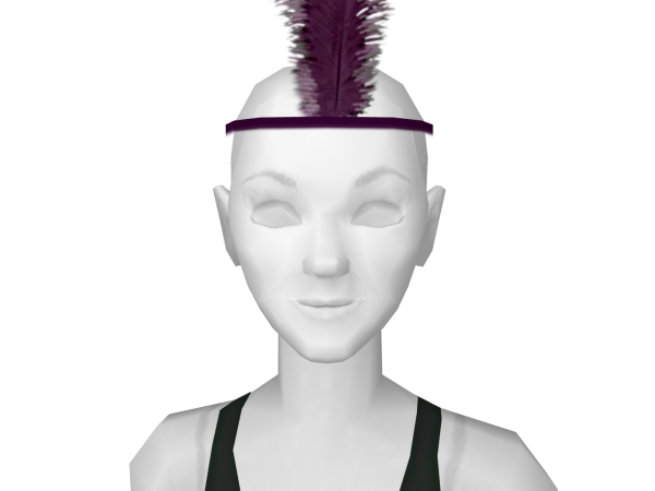 Avatar 1920's flapper feather headband spooky purple