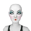 Avatar Teal dragon geisha face make up