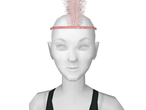 Avatar 1920's flapper feather headband pink