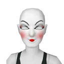 Avatar Red dragon geisha face make up