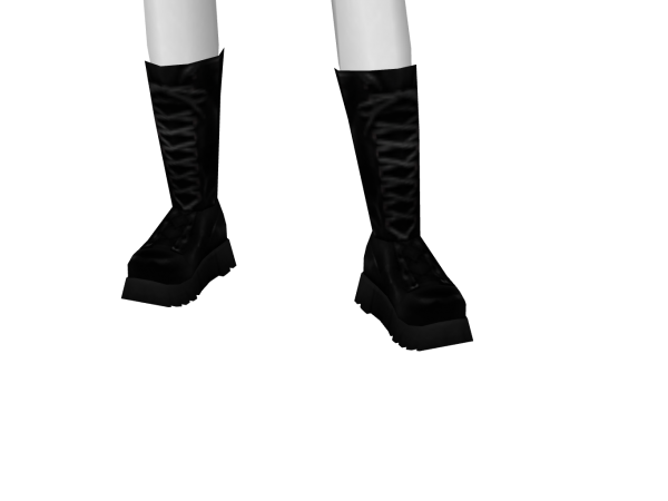 Avatar Scary spice costume: black laced boots