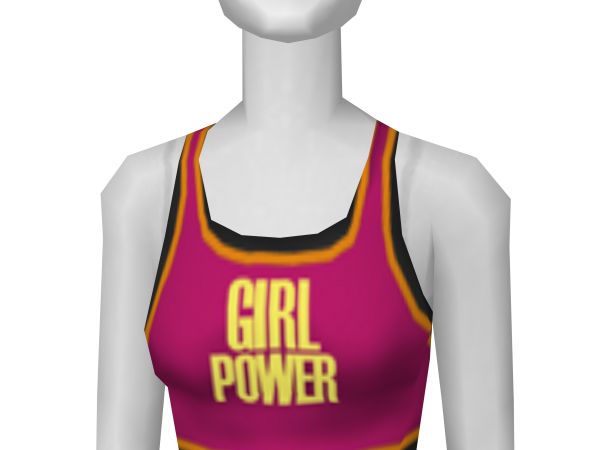 Avatar Sporty spice costume: girl power sports bra tank
