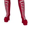 Avatar Ginger spice costume: red knee high boots