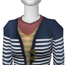 Avatar Gretchenator's mismatch striped cardigan set
