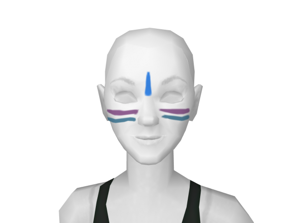Avatar Purple & blue indian style face painting
