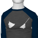 Avatar Dark gray and navy blue baseball tee