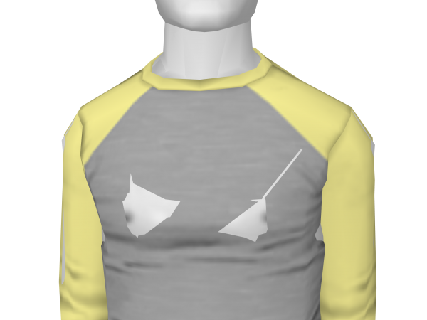 Avatar Soft gray and yellow baseball tee