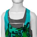 Avatar Layered racer tank in ocean