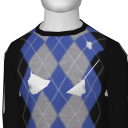 Avatar Blue-black-grey stripped argyle sweater