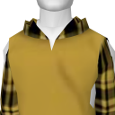 Avatar Mustard yellow plaid zip up hoodie
