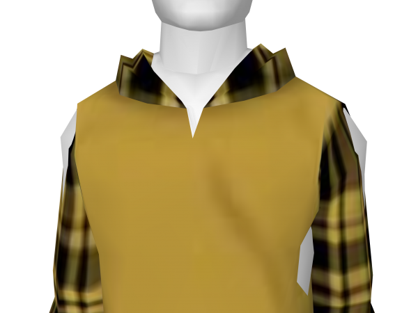 Avatar Mustard yellow plaid zip up hoodie