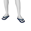Avatar (streetwear) bluish flip flops.