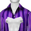 Avatar Purple monochromatic striped buttonup