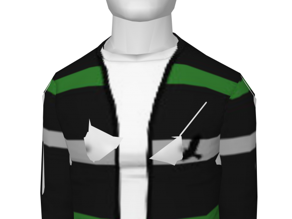 Avatar Green & white striped cardigan