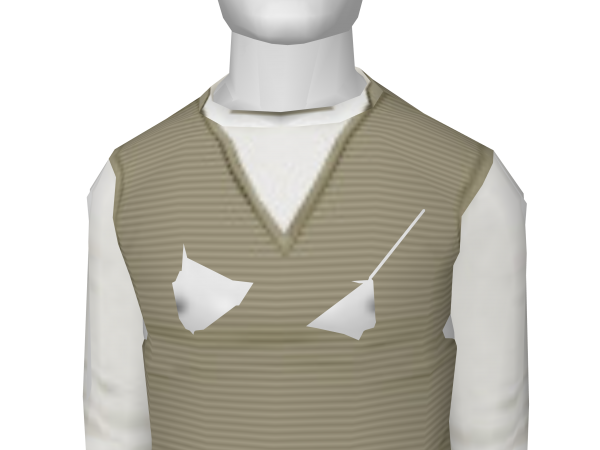 Avatar Beige stripped v-neck vest