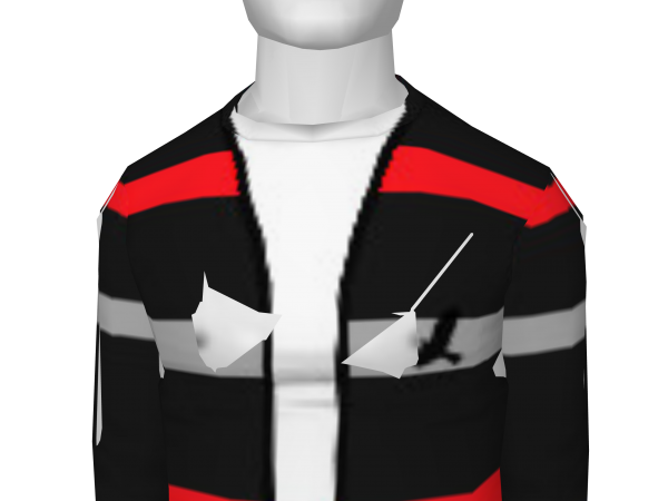 Avatar Red & white striped cardigan