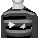 Avatar Gray and black shifted stripe sweater