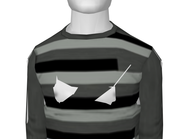 Avatar Gray and black shifted stripe sweater