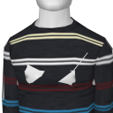 Avatar Gray multi-striped sweater