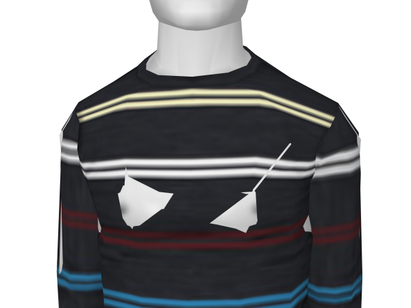 Avatar Gray multi-striped sweater