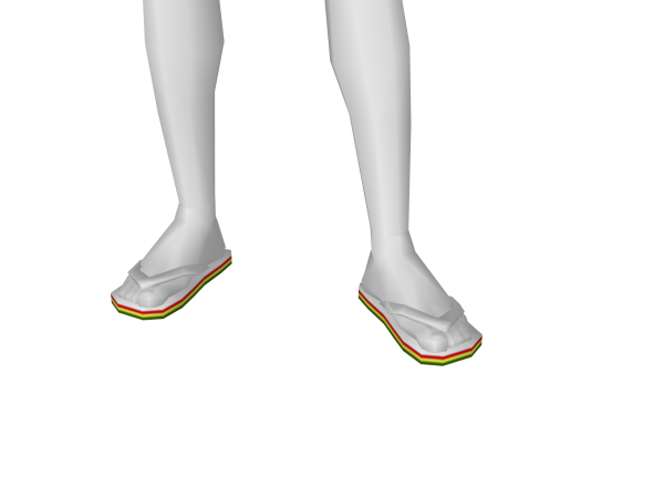 Avatar Q-rasta white flip flops