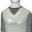 Avatar Cream vest w/ plaid shirt