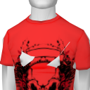 Avatar Red skull slim tee .