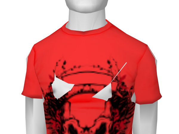 Avatar Red skull slim tee .