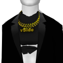 Avatar Debum blazer wif gold necklace