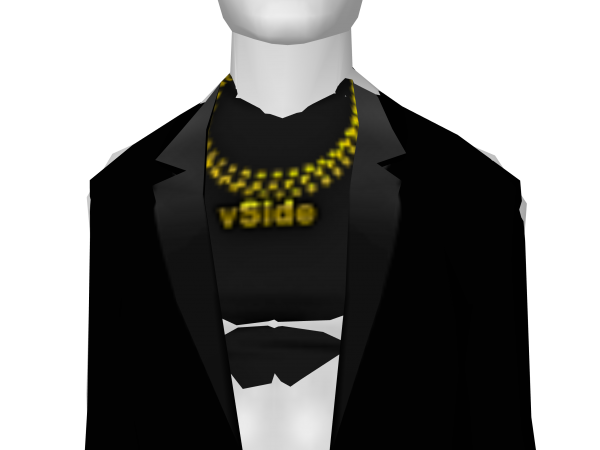 Avatar Debum blazer wif gold necklace