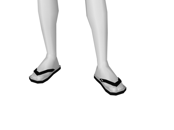 Avatar Black and white flip flops