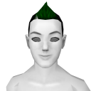 Avatar Black & green fauxhawk
