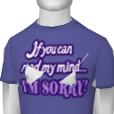 Avatar "if you can read my mind...i'm sorry!" (word art design)