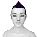 Avatar Black & purple fauxhawk