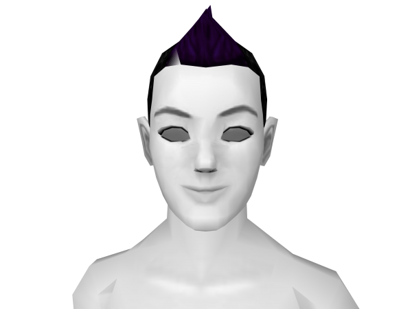 Avatar Black & purple fauxhawk