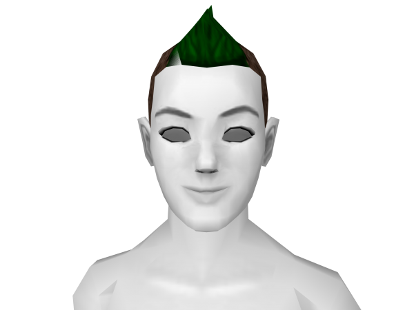 Avatar Brown & green fauxhawk