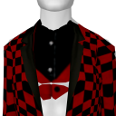 Avatar Checkered blazer w/ red vest and black undershirt