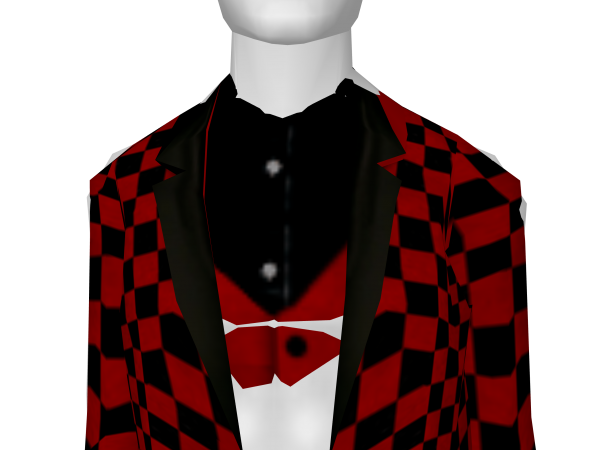 Avatar Checkered blazer w/ red vest and black undershirt