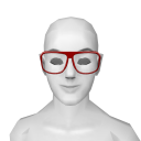 Avatar Grandpa gene's newsprint glasses in red